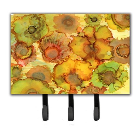Carolines Treasures Abstract Flowers in Yellows & Oranges Leash or Key Holder 8986TH68